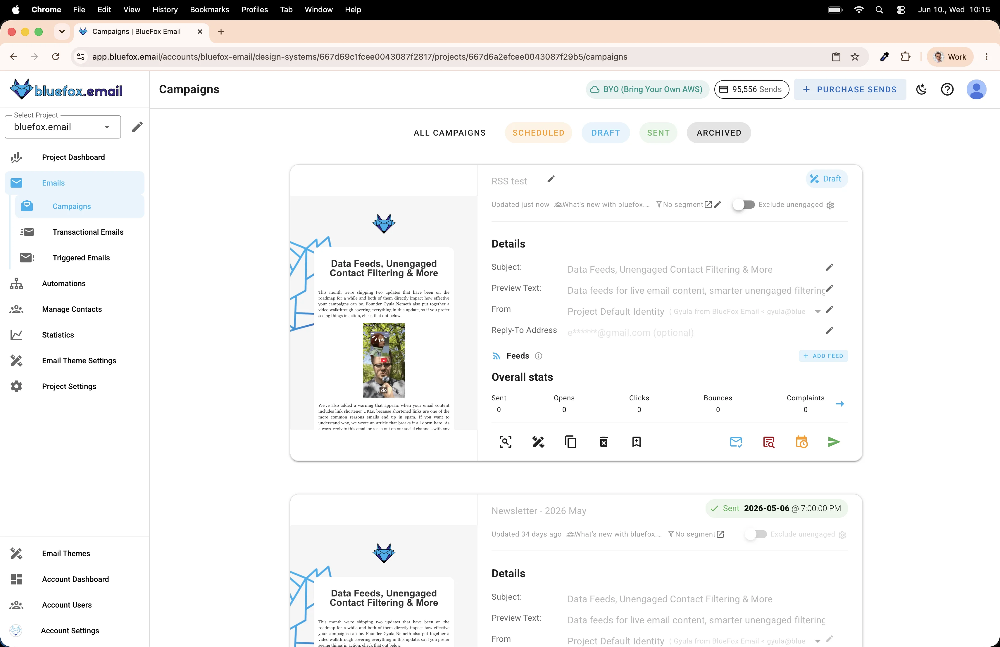 Add feed highlighted