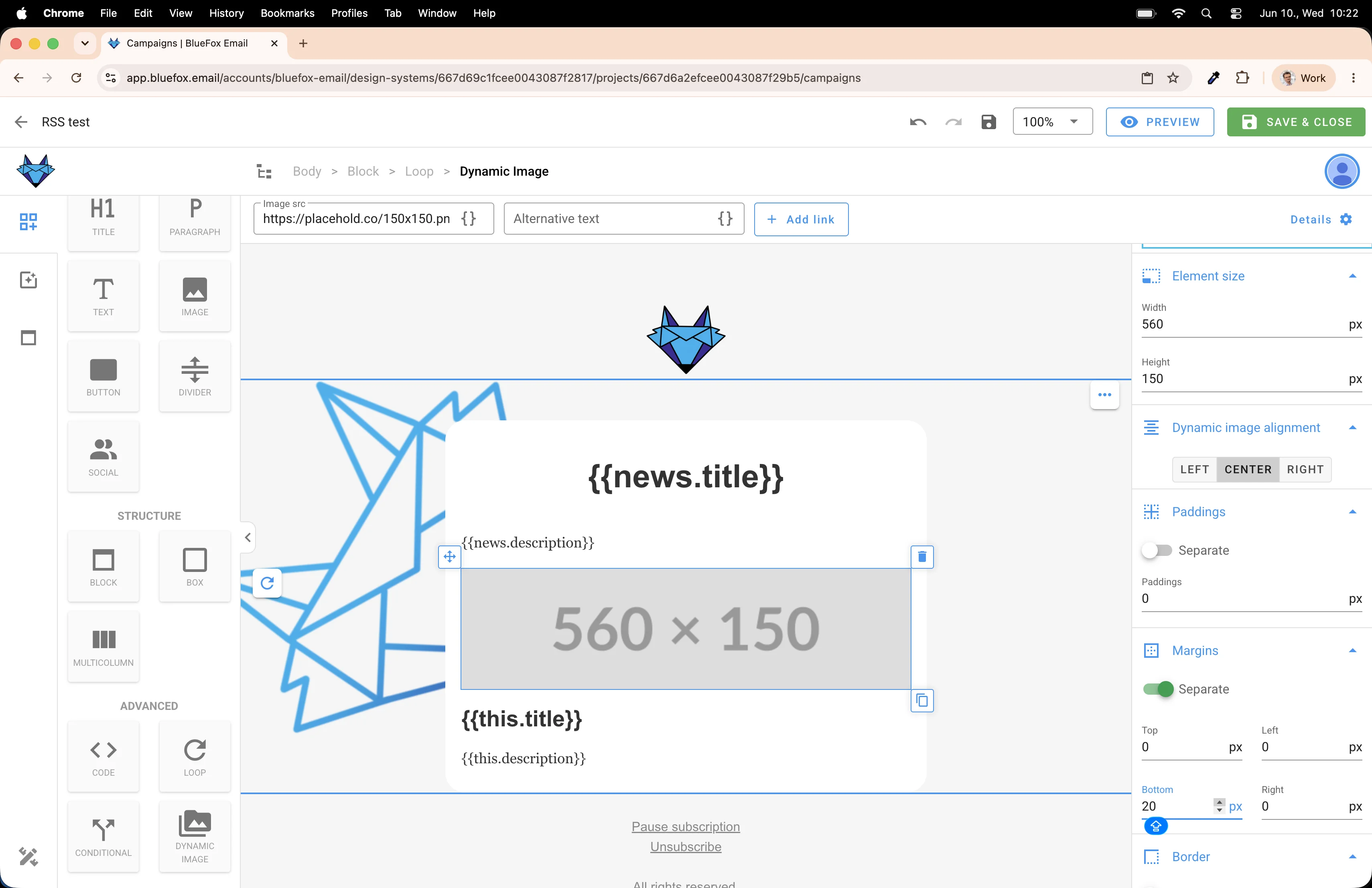 Add padding to dynamic image