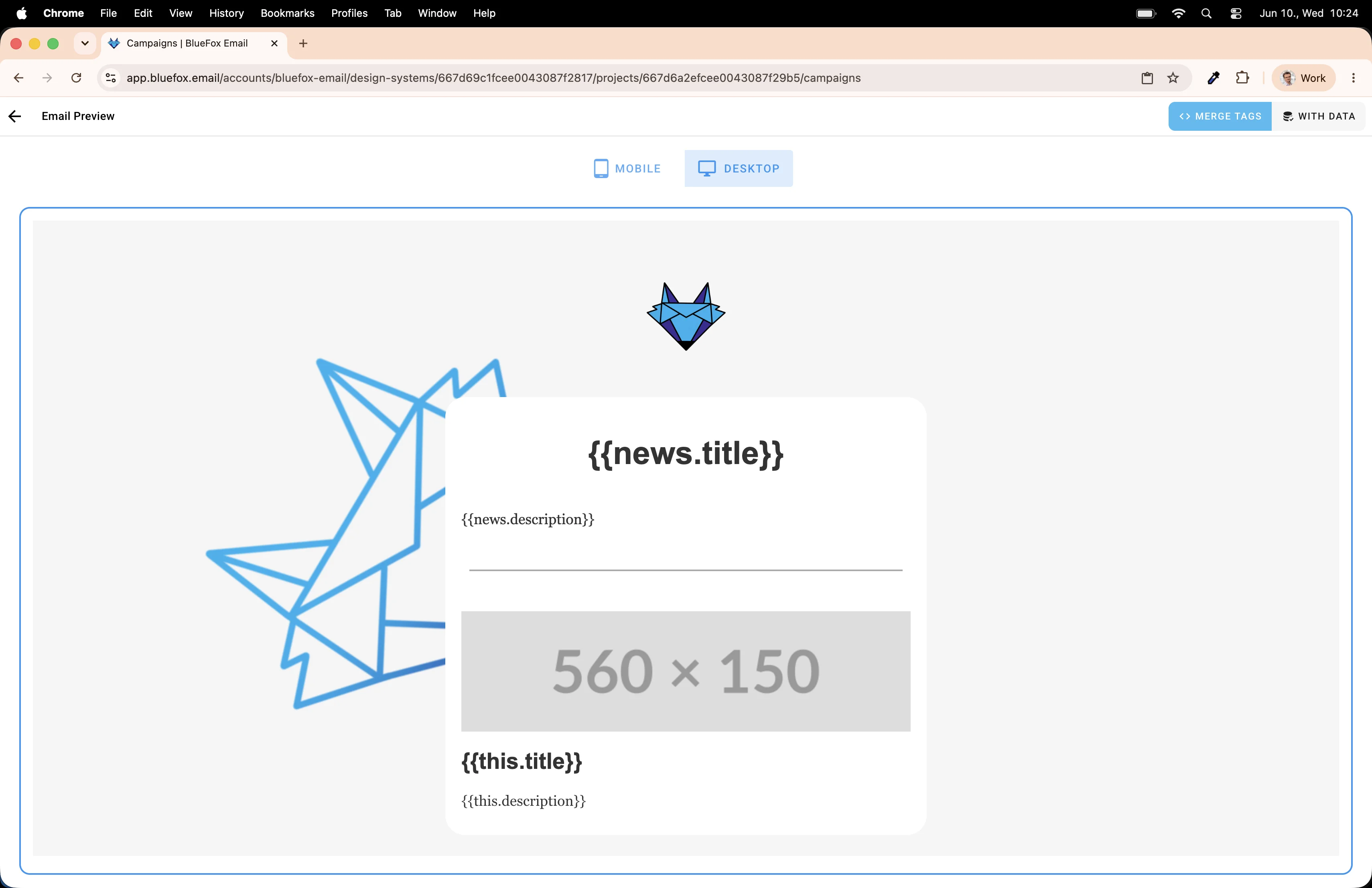 Press preview with data
