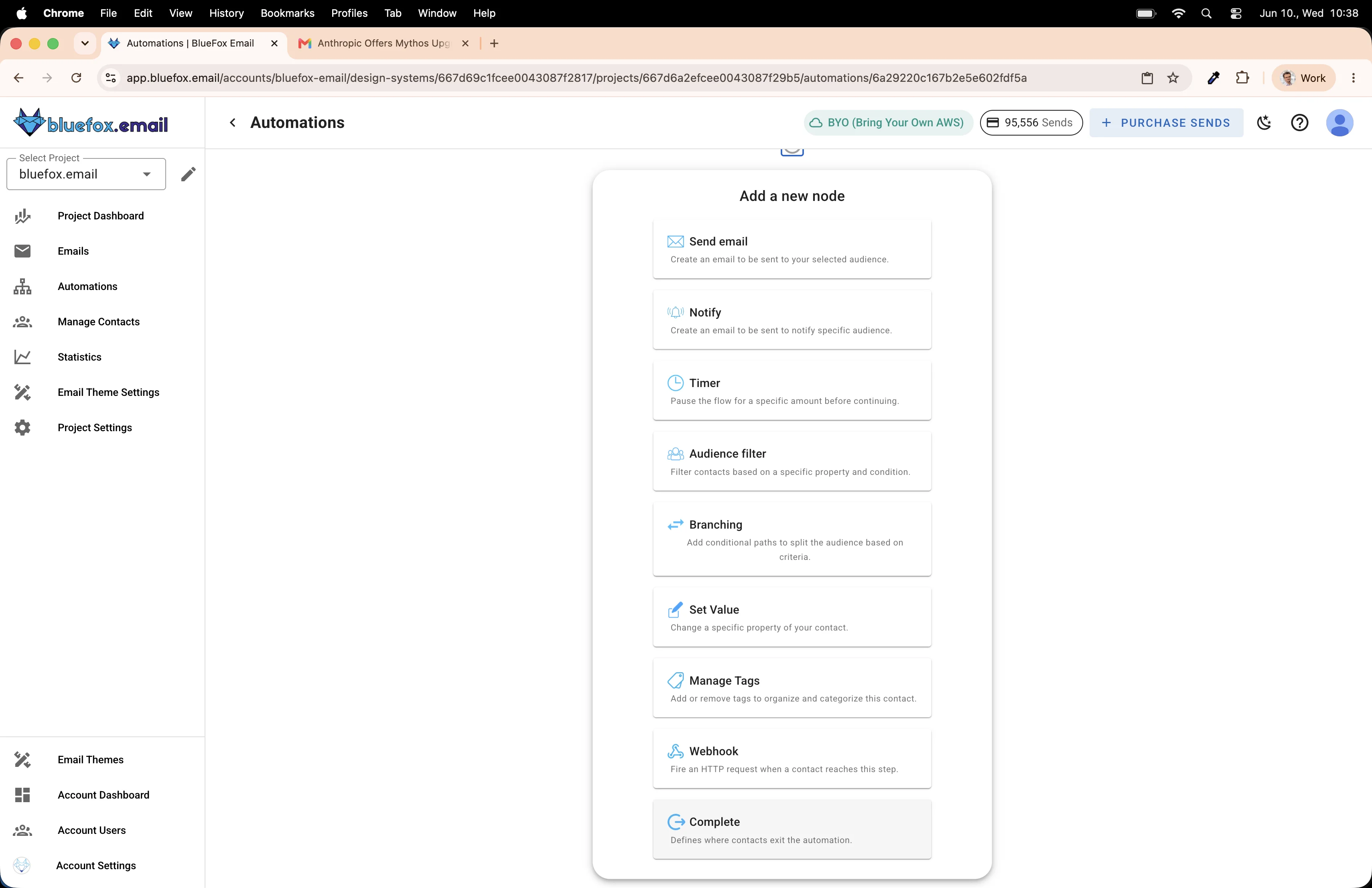 Automation editor select complete node