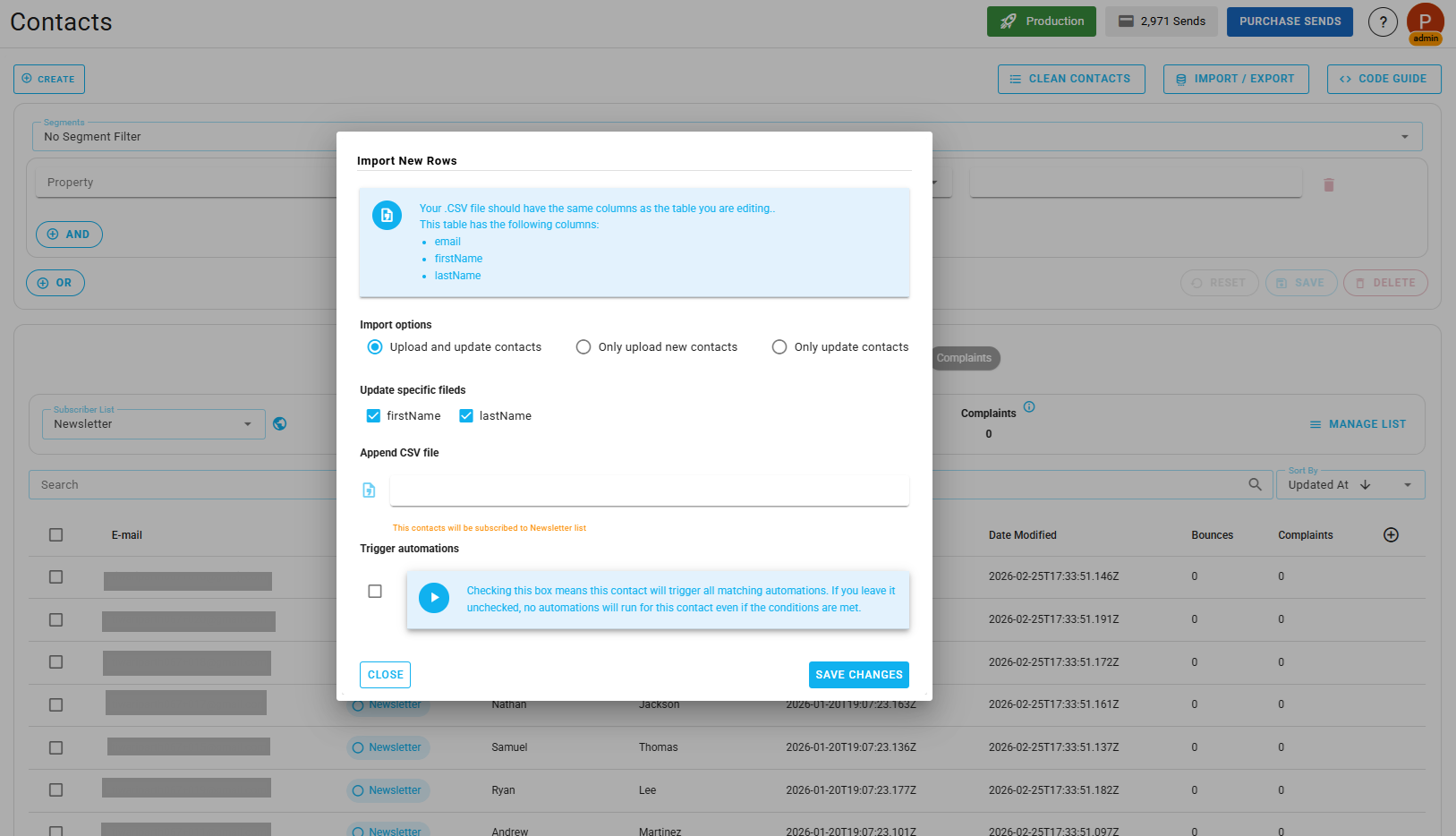 CSV Import Mapping