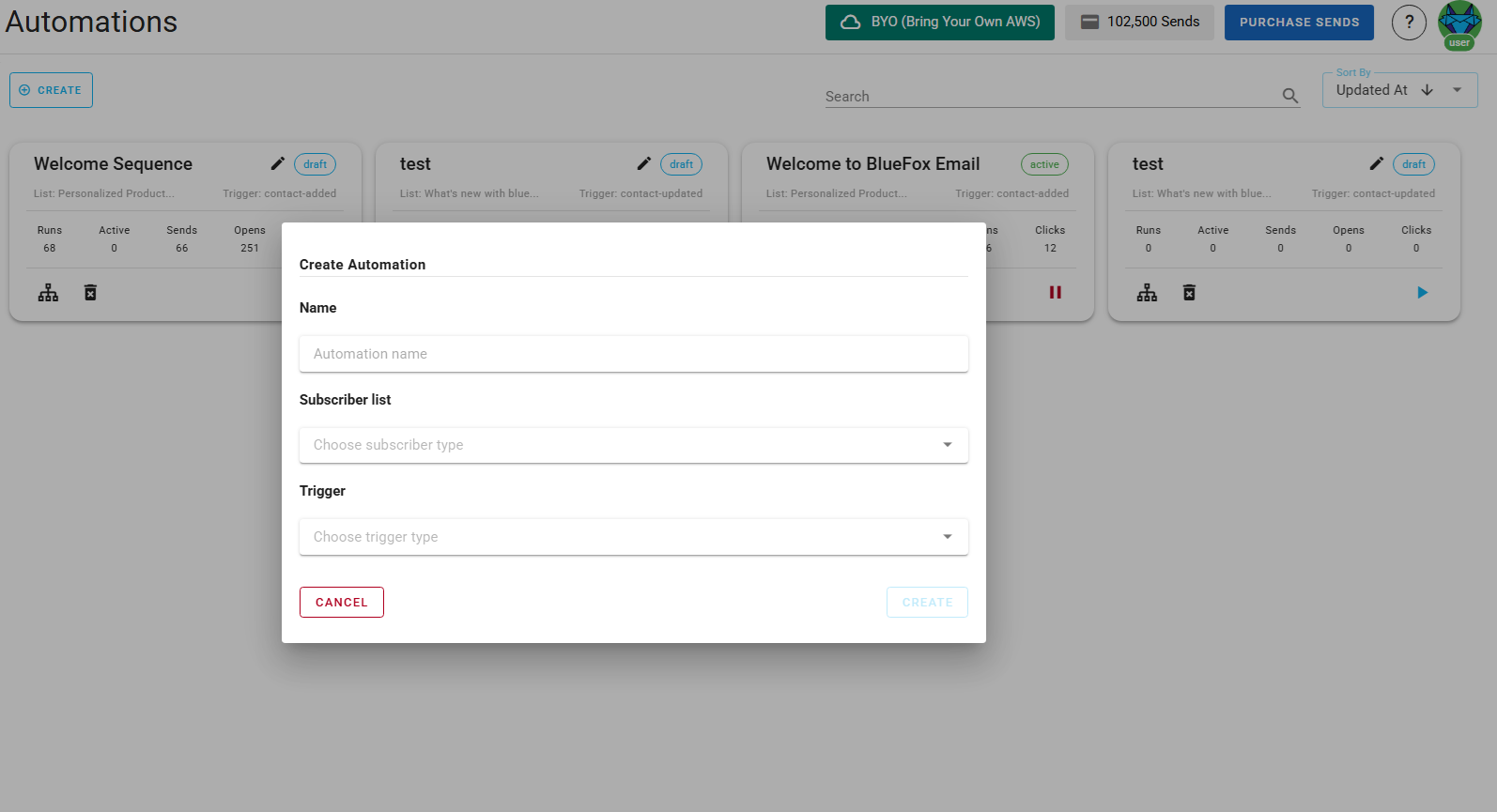 Automation creation form Icon