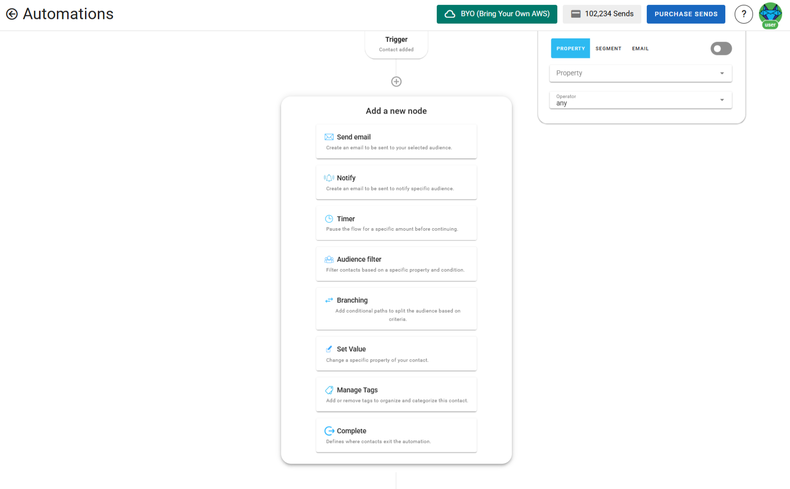Automation node creation form Icon