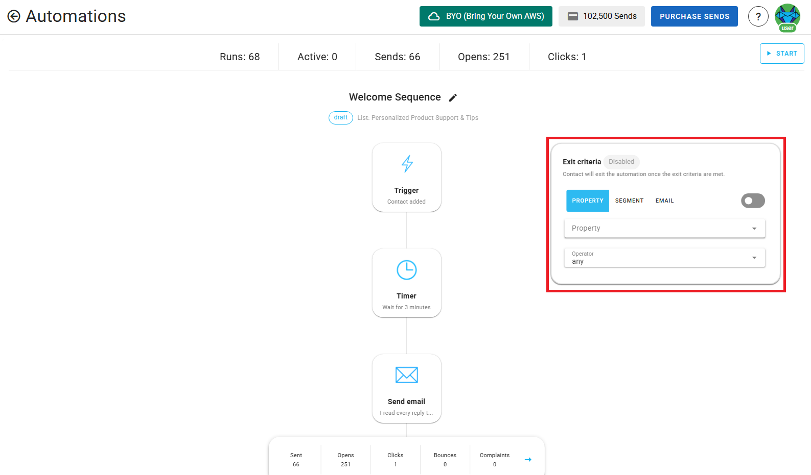 Automation node exit criteria card Icon