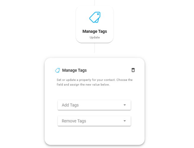 Automation node manage tags card Icon