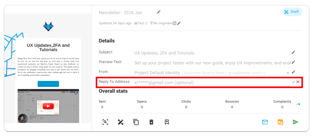 Reply-To Email Field