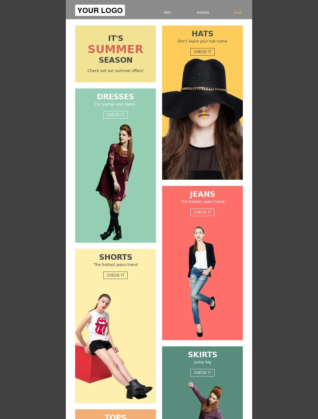 Summer fashion fully responsive newsletter email template